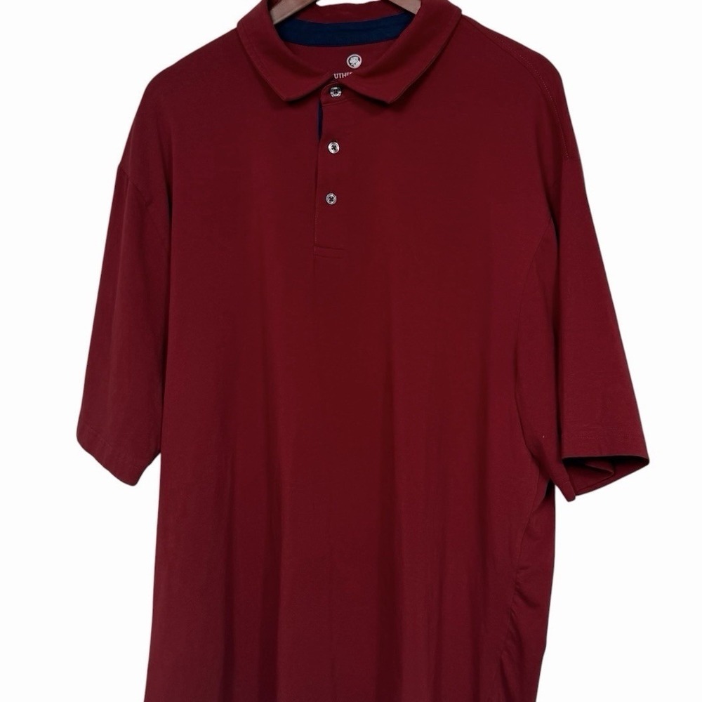 Southern Proper Polo Shirt Mens 3X Burgundy Stretch Cotton Short Sleeve Big